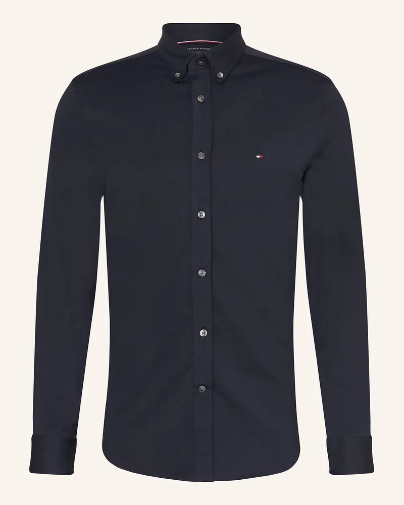Tommy Hilfiger Hemd Performance Fit blau Dunkelblau