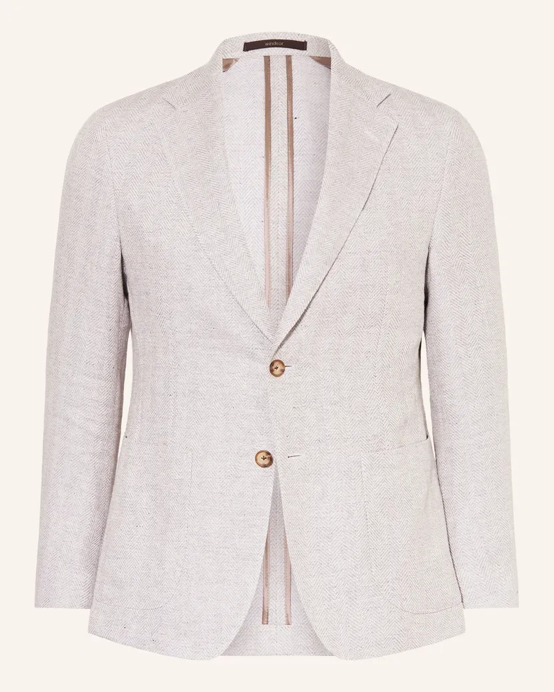 windsor. Sakko Giorno Slim Fit Mit Leinen grau Grau