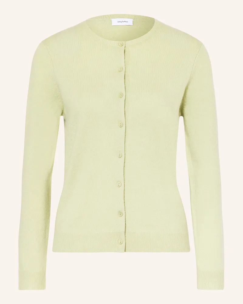 Darling Harbour Strickjacke aus Cashmere Lindgrün