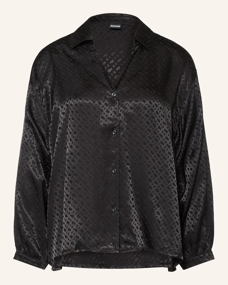 HUGO BOSS Schlafshirt Aus Jacquard schwarz Schwarz