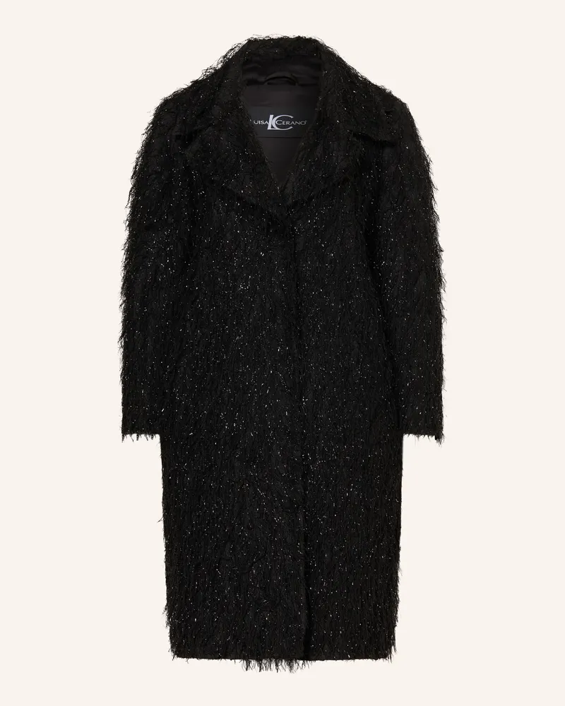 Luisa Cerano Mantel schwarz Schwarz
