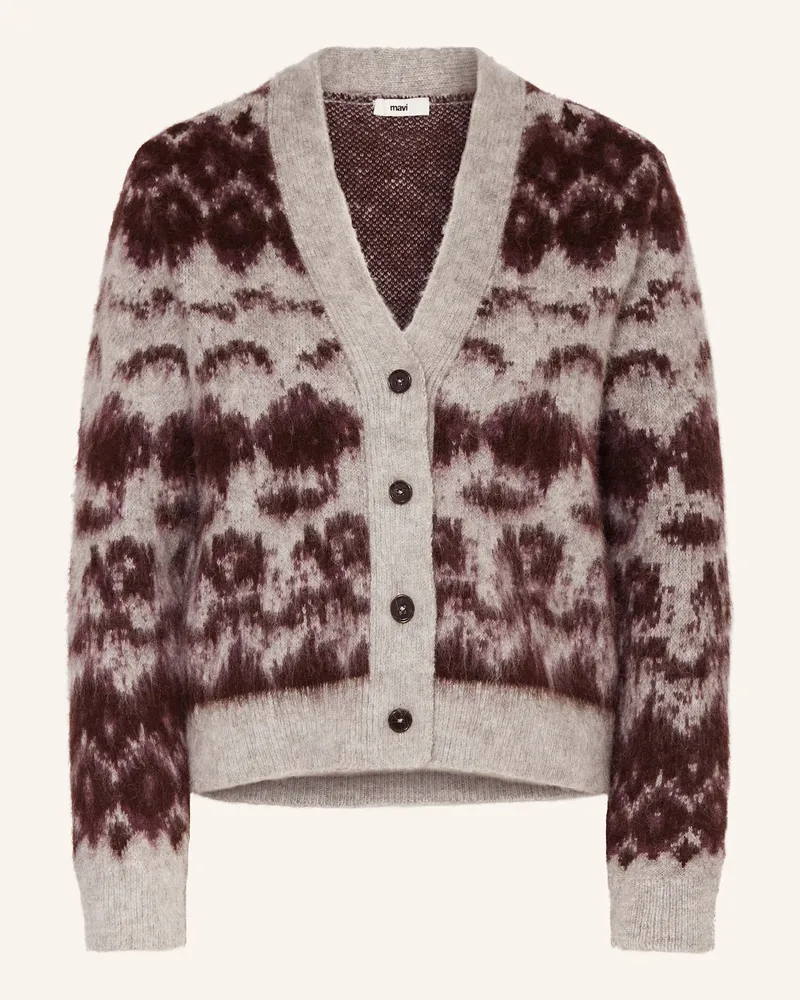 Mavi Jeans Strickjacke Hellgrau