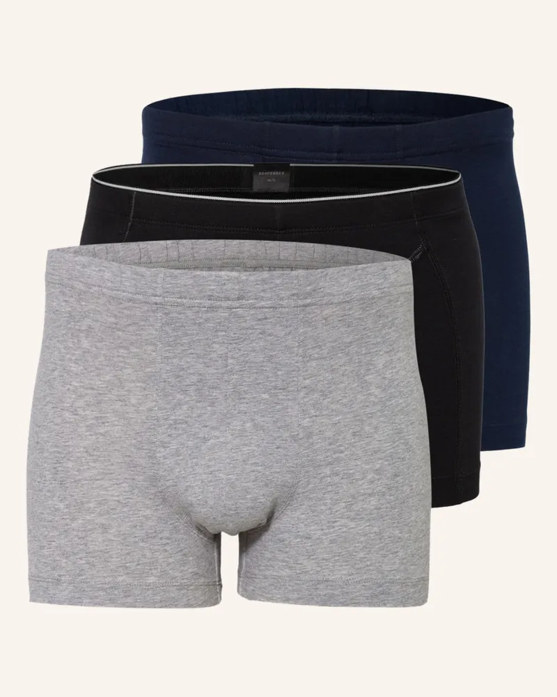 Schiesser 3er-Pack Boxershorts 95/5 Schwarz