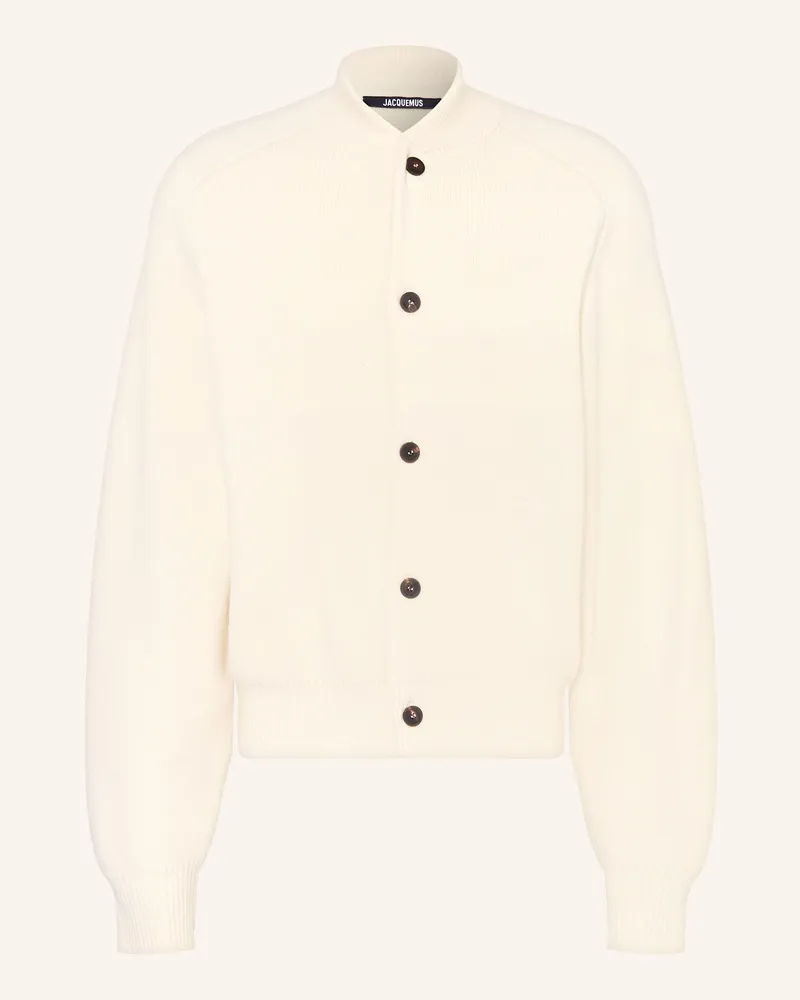 Jacquemus Strickjacken Le Cardigan Pallone weiss Creme