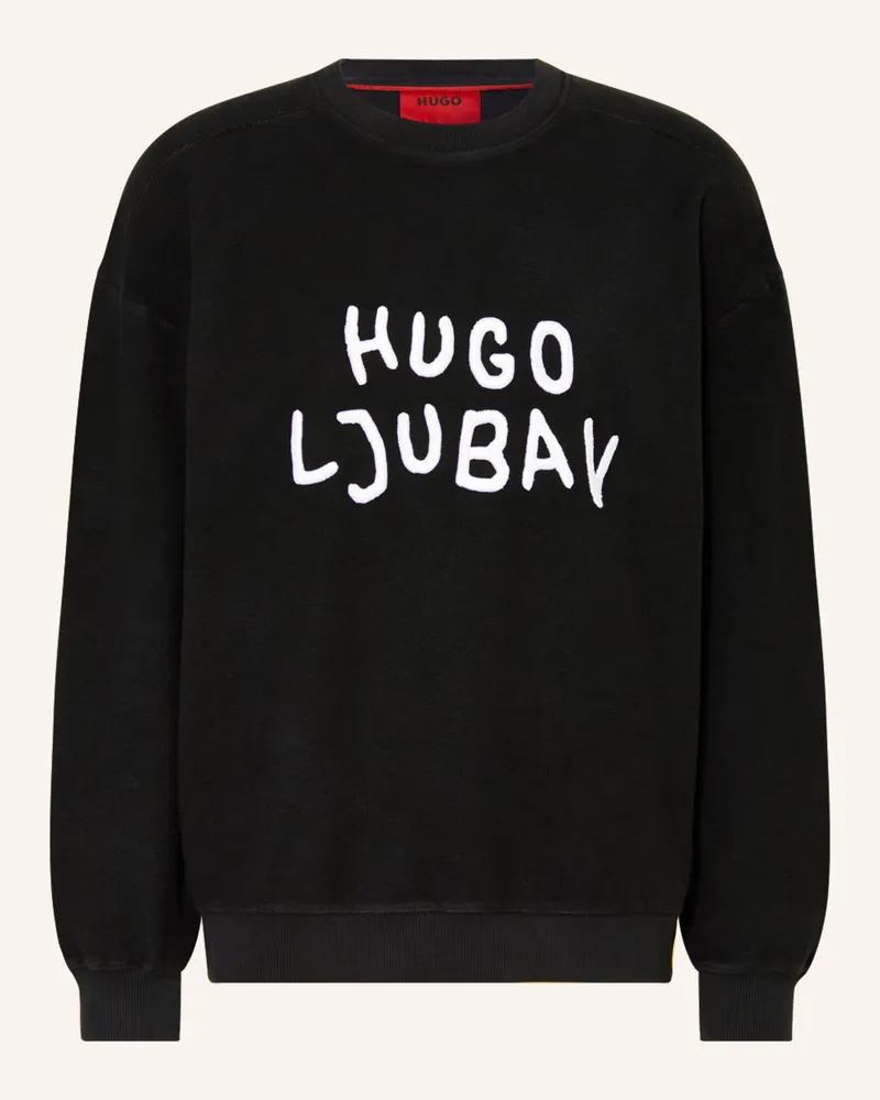 HUGO BOSS Sweatshirt DHABUN LJUBAV Schwarz