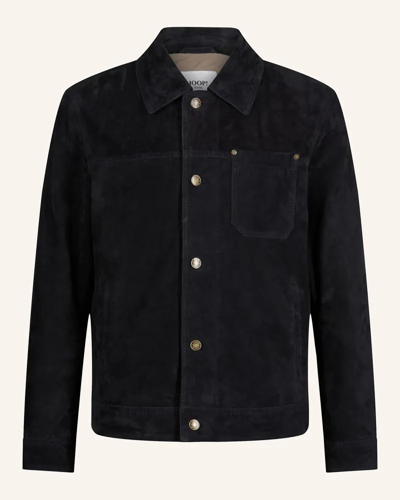 JOOP! Lederjacke blau Dunkelblau