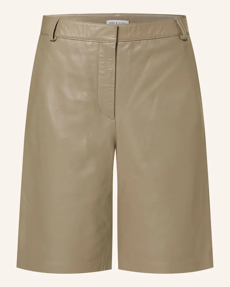 Mrs & HUGS Ledershorts Taupe