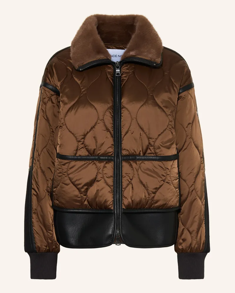 Blonde No. 8 Steppjacke Mara Im Materialmix braun Braun