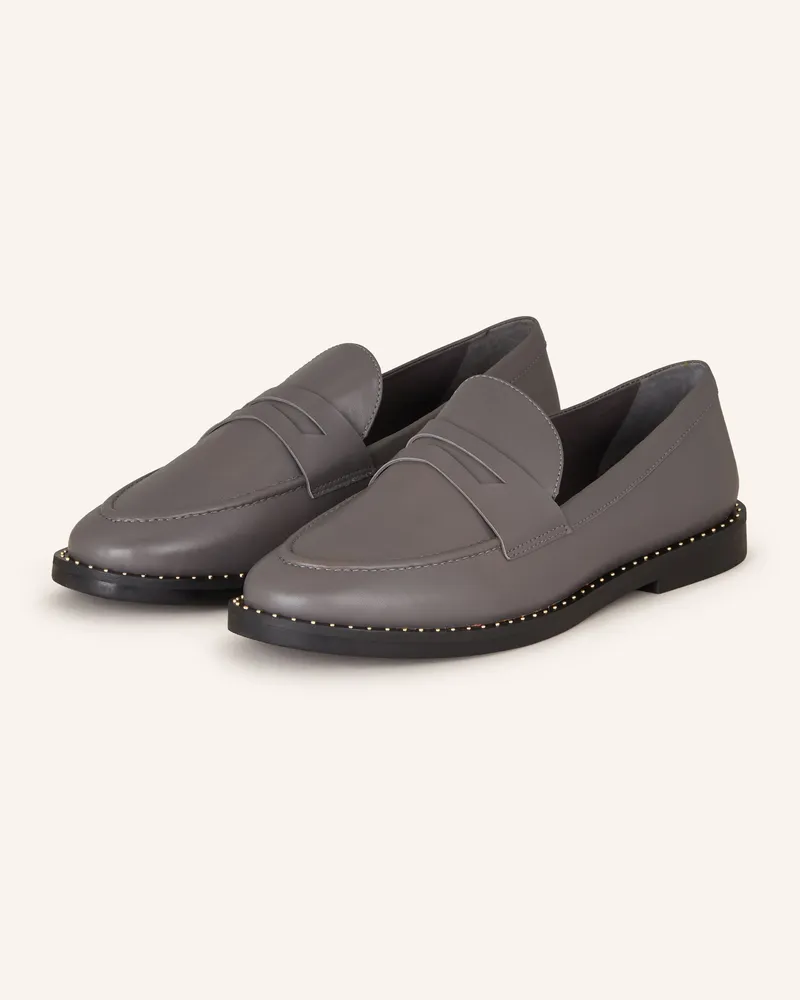 CARRANO Penny-Loafer mit Nieten Grau