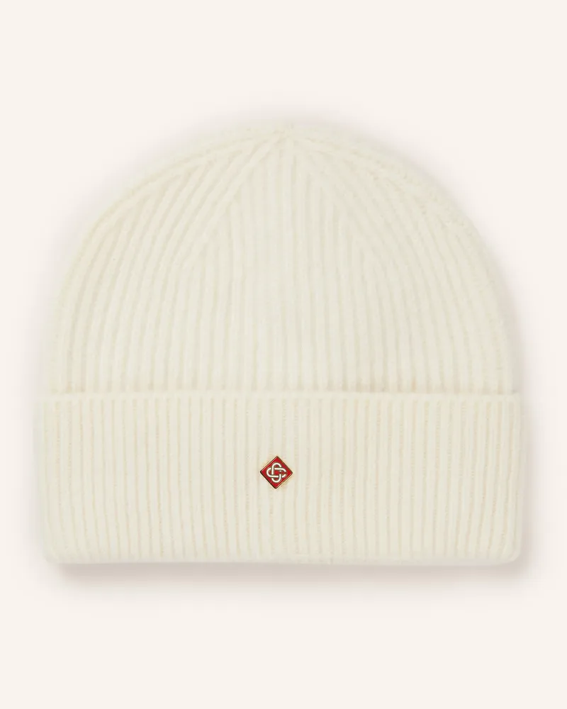 Casablanca Paris Mütze weiss Ecru