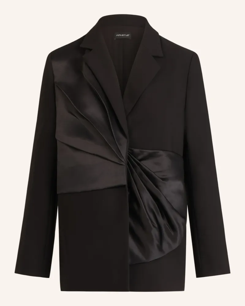 Apart Blazer Mit Drapierung schwarz Schwarz