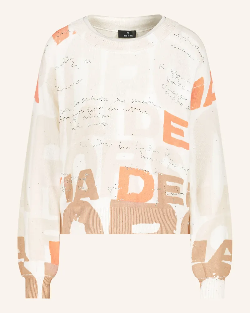 monari Pullover Mit Schmucksteinen beige Beige