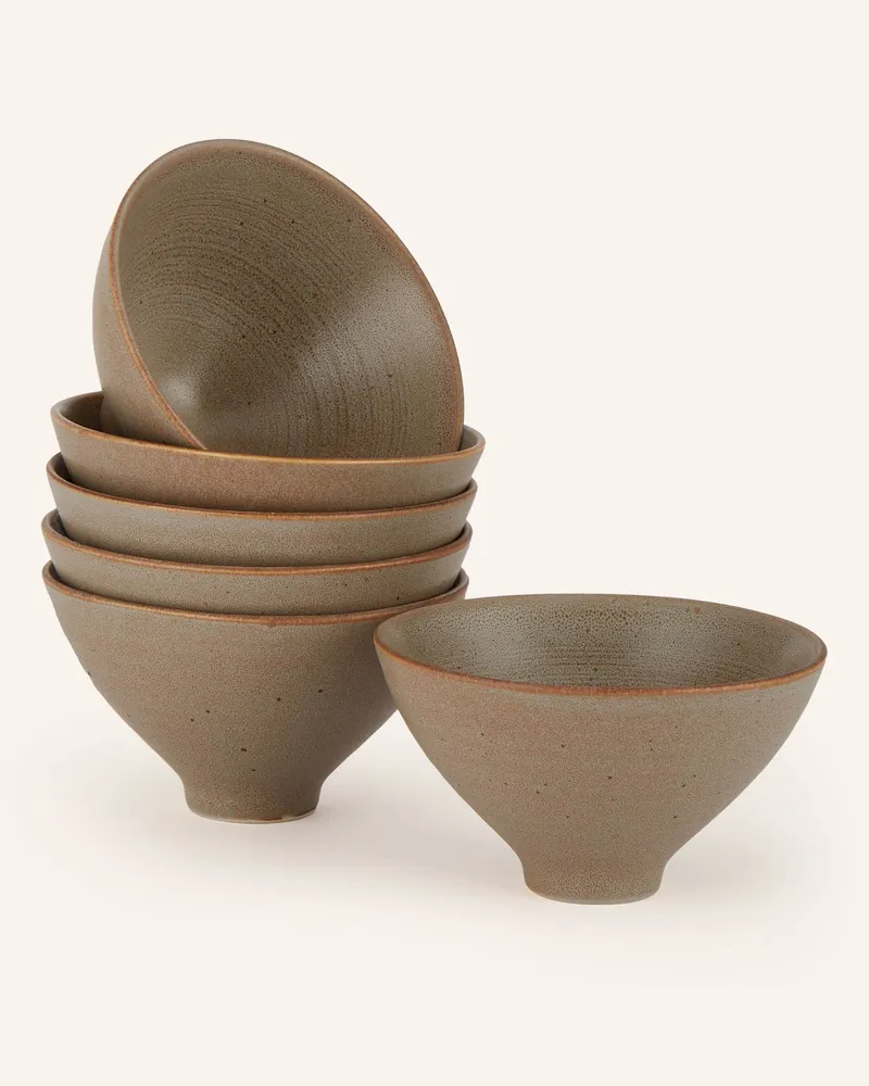 Blomus 6er-Set Schalen Kumi braun Taupe