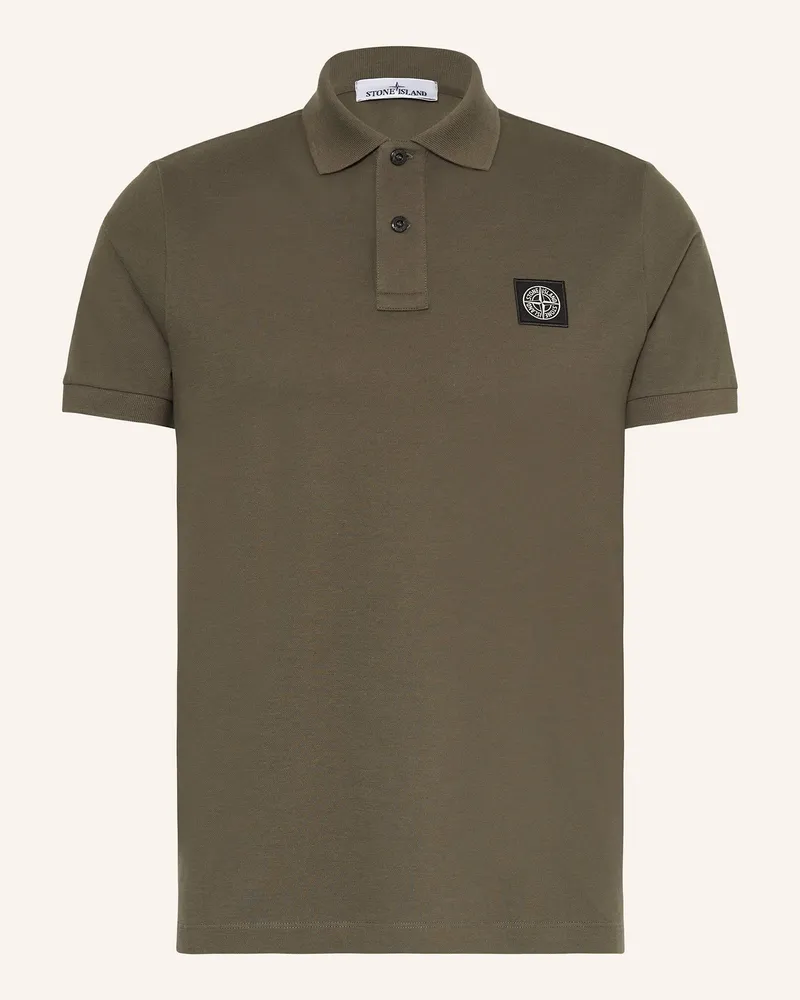 Stone Island Piqué-Poloshirt Slim Fit Khaki