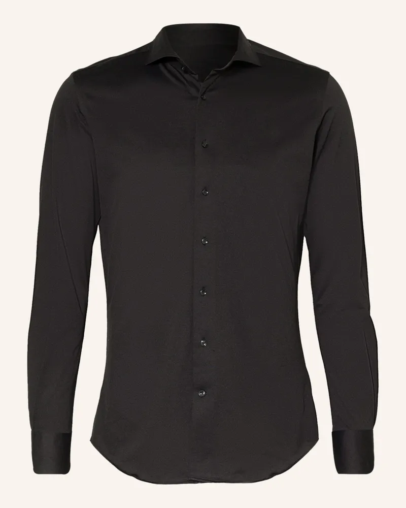 Profuomo Hemd Slim Fit schwarz Schwarz