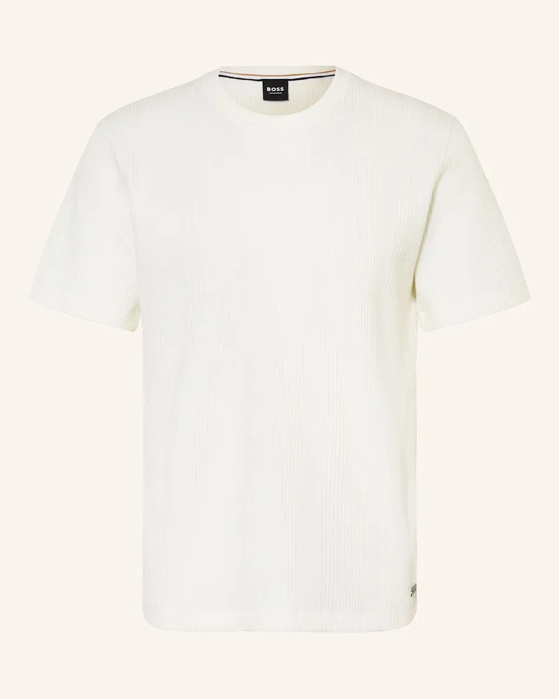 HUGO BOSS Schlafshirt Structure weiss Weiss