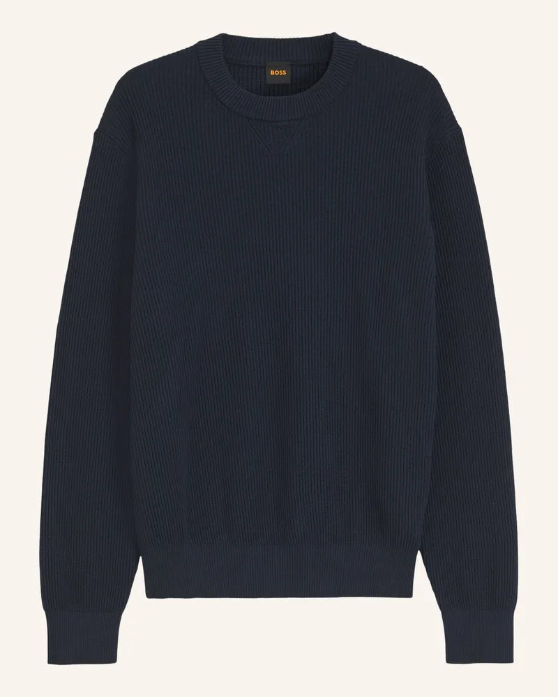 HUGO BOSS Pullover Akipano Regular Fit blau Dunkelblau