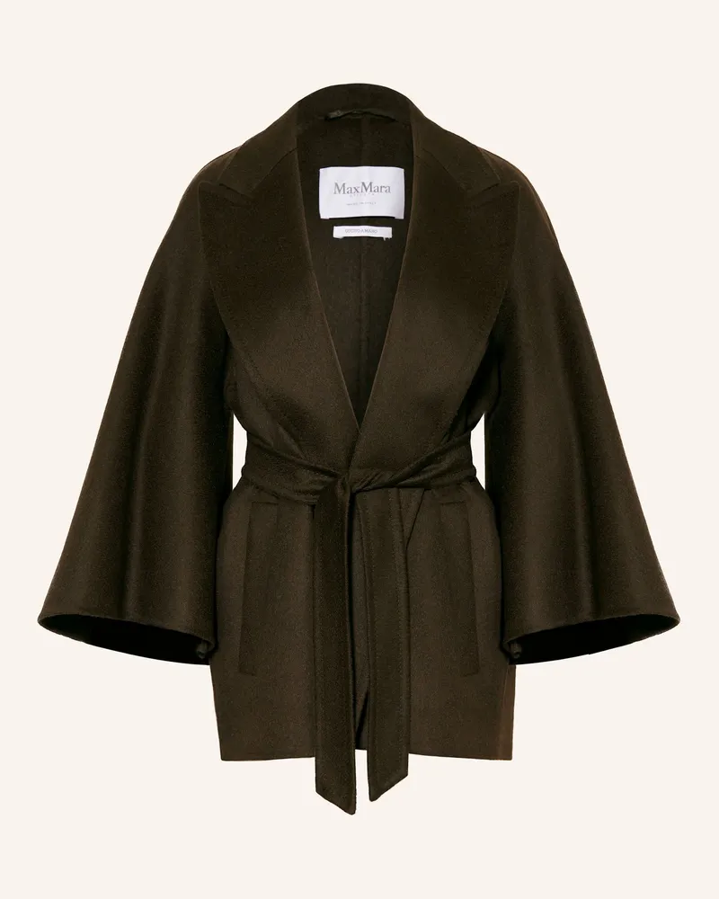 Max Mara Kamelhaar-Jacke VERNA mit 3/4-Arm Khaki