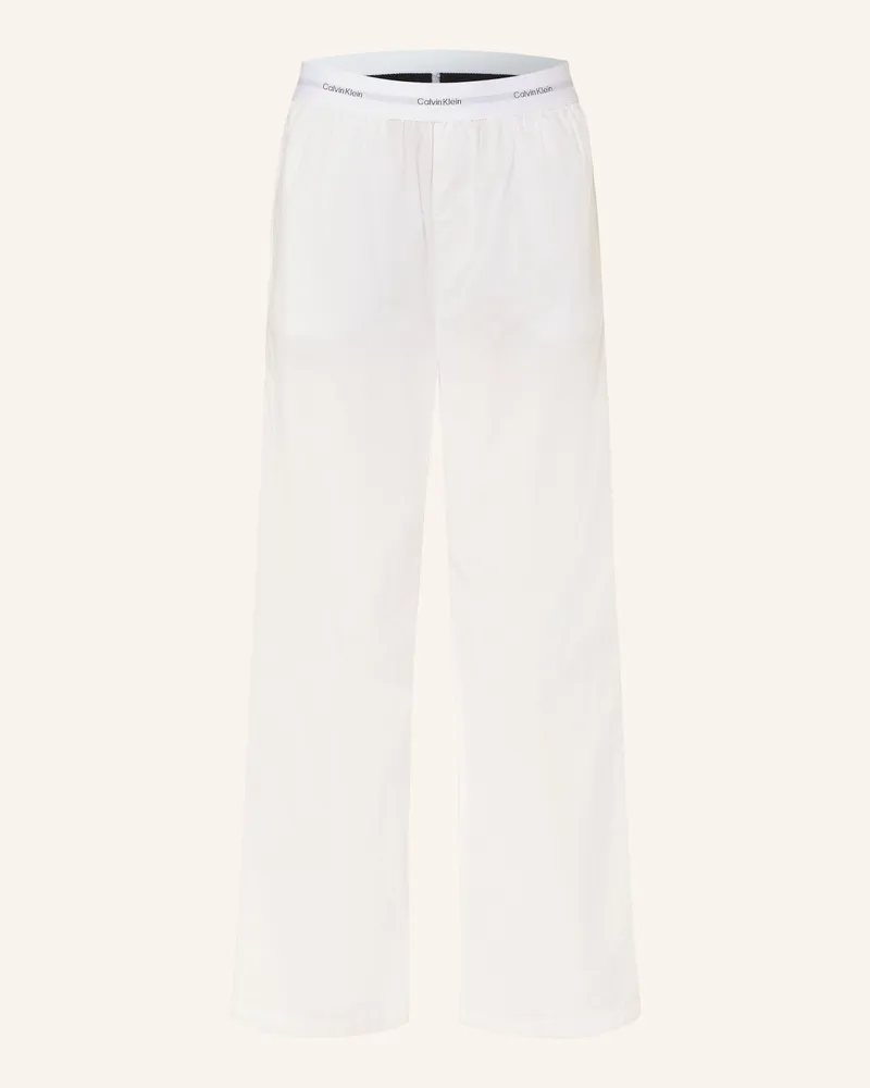 Calvin Klein Schlafhose COTTON POPLIN Weiss