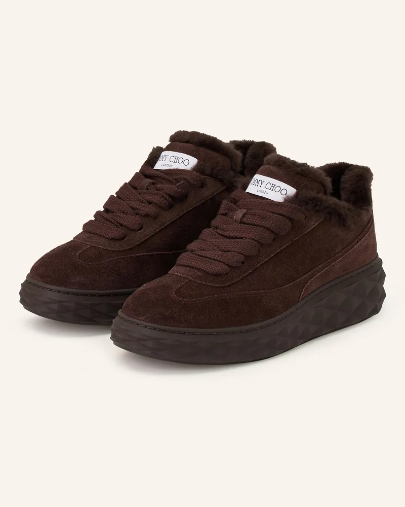Jimmy Choo Sneaker DIAMOND MAXI RETRO Dunkelbraun