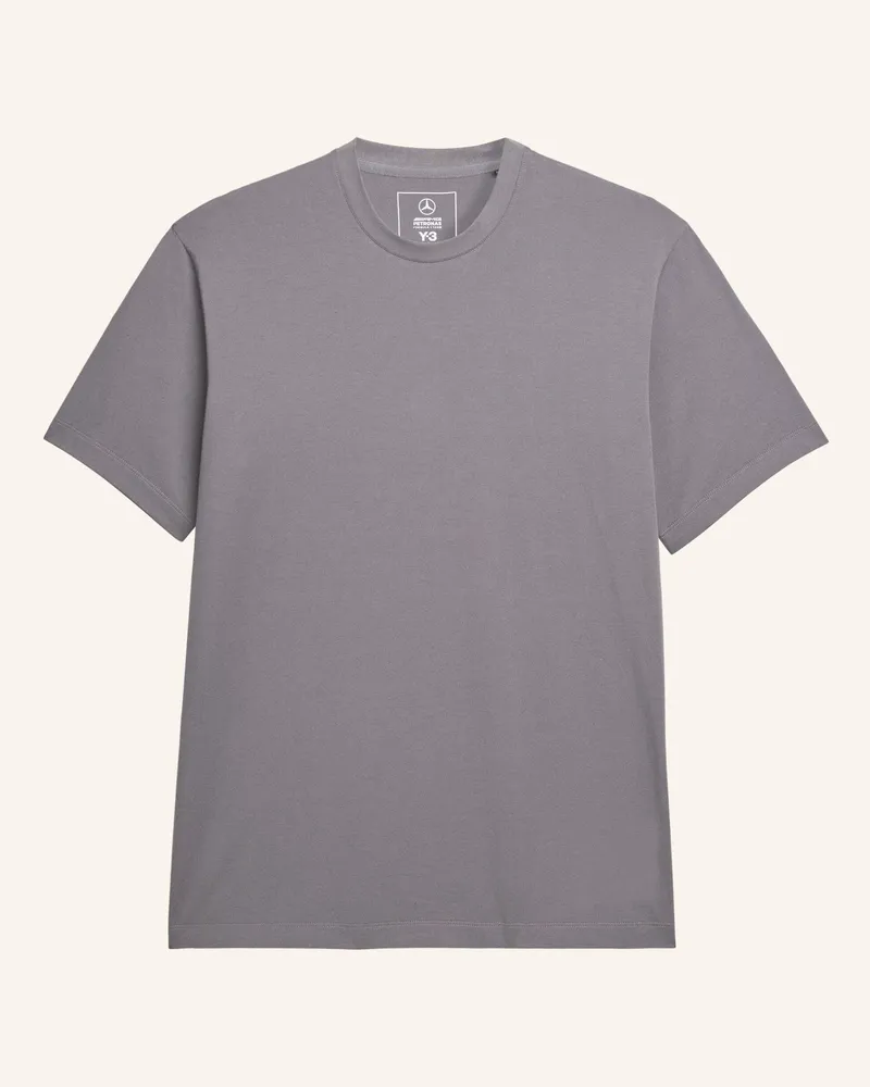 Y-3 Y-3 Mercedes-Amg Petronas Formula 1 Team Logo Stack T-Shirt, Kurzärmelig grau Grau