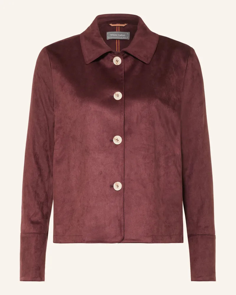 White Label Jacke In Lederoptik rot Dunkellila