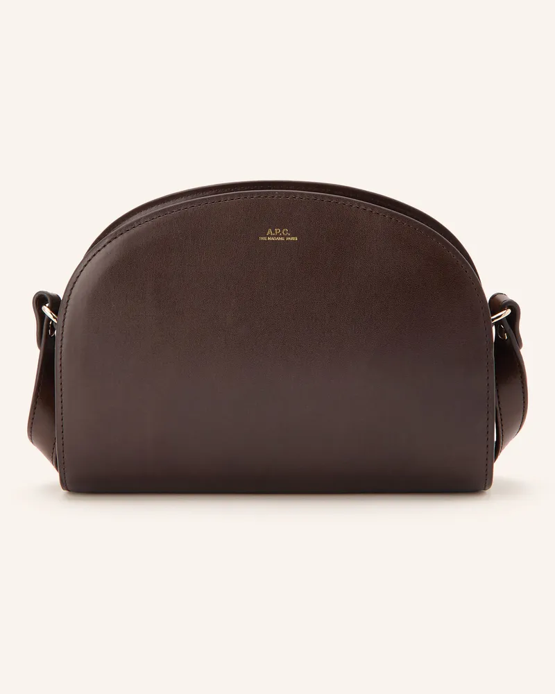 A.P.C. Schultertasche Demi Lune braun Dunkelbraun