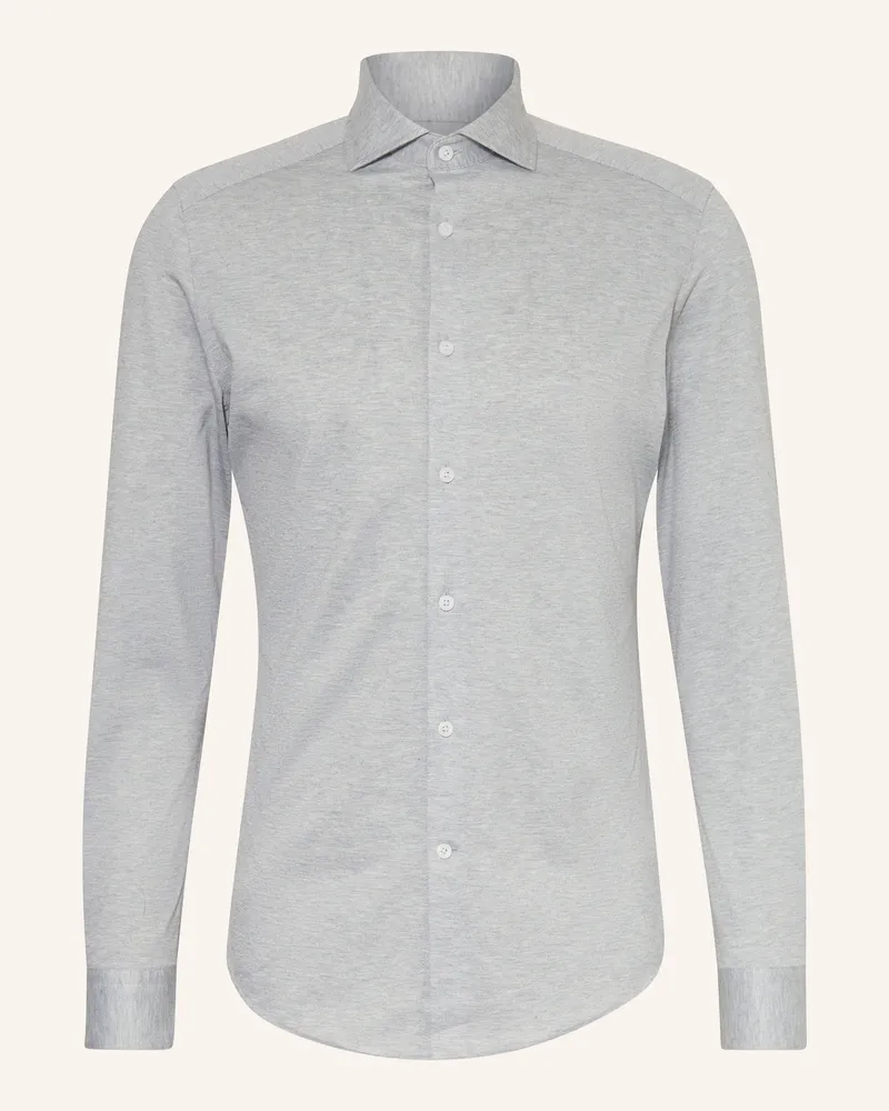 Reiss Jerseyhemd Nate Extra Slim Fit grau Hellgrau