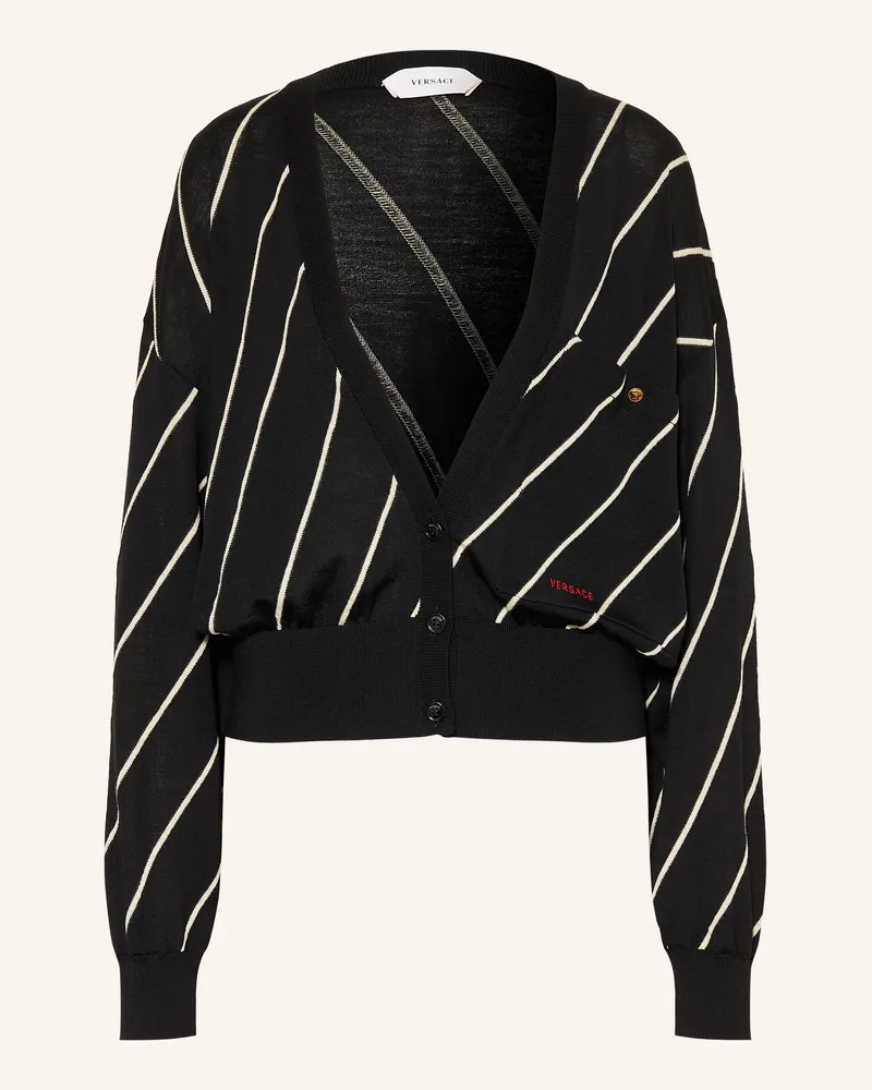 Versace Strickjacke schwarz Schwarz
