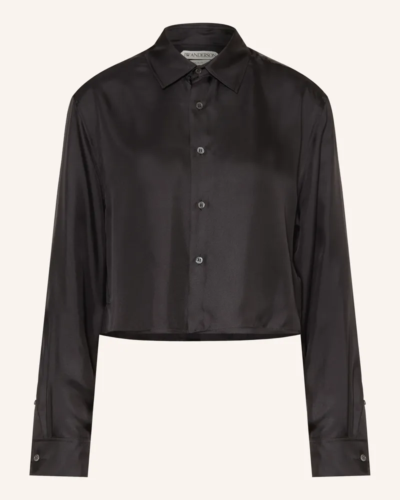 J.W.Anderson Hemdbluse Aus Seide Mit Umschlagmanschette schwarz Schwarz