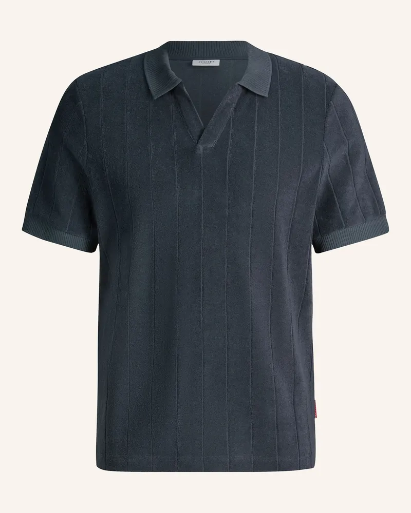 JOOP! Frottee-Poloshirt Mohala blau Dunkelblau