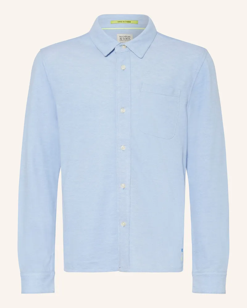 Scotch&Soda Piqué-Hemd Hellblau