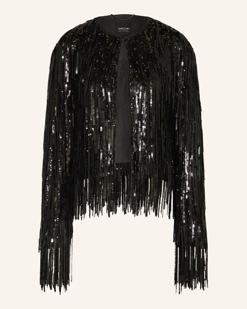 Marc Cain Kastenjacke Mit Pailletten schwarz 900