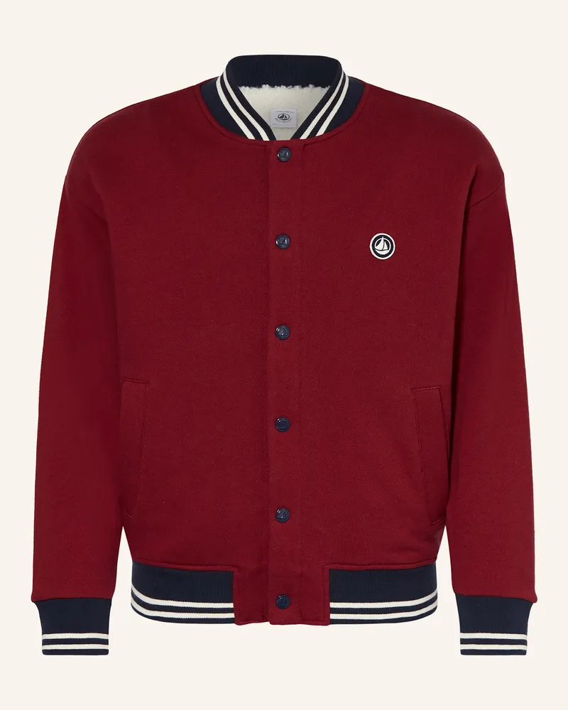 Petit Bateau Sweatjacke Dunkelrot