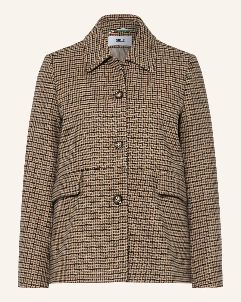 cinque Kastenjacke Cileonore Aus Flanell braun Beige