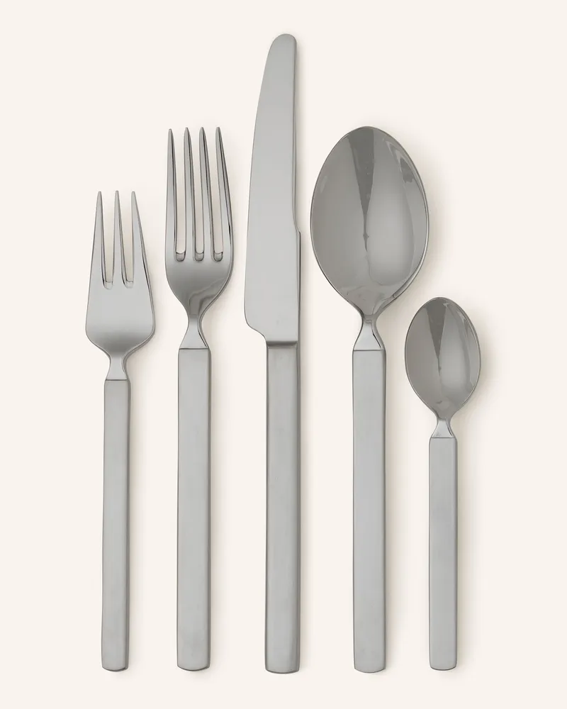 Alessi 30-Tlg. Besteck-Set Dry silber Silber