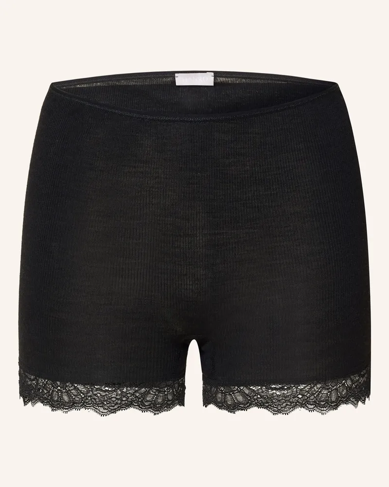 Hanro Panty Woolen Lace Mit Merinowolle Und Seide schwarz Schwarz