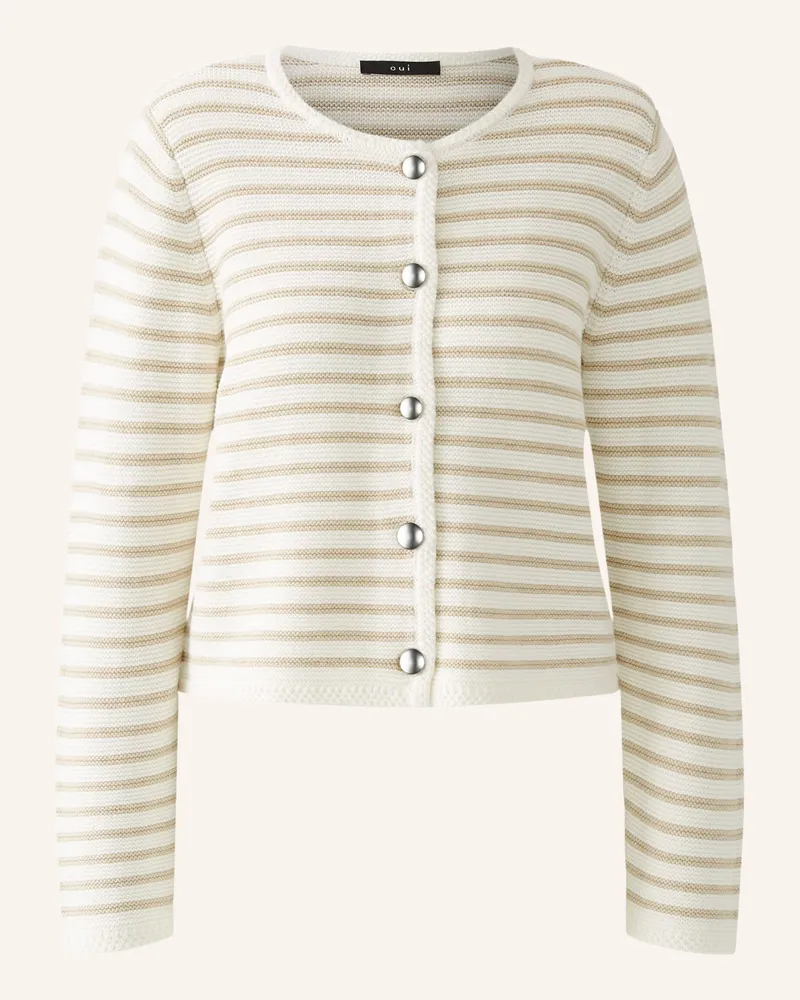 Oui  Strickjacke Weiss