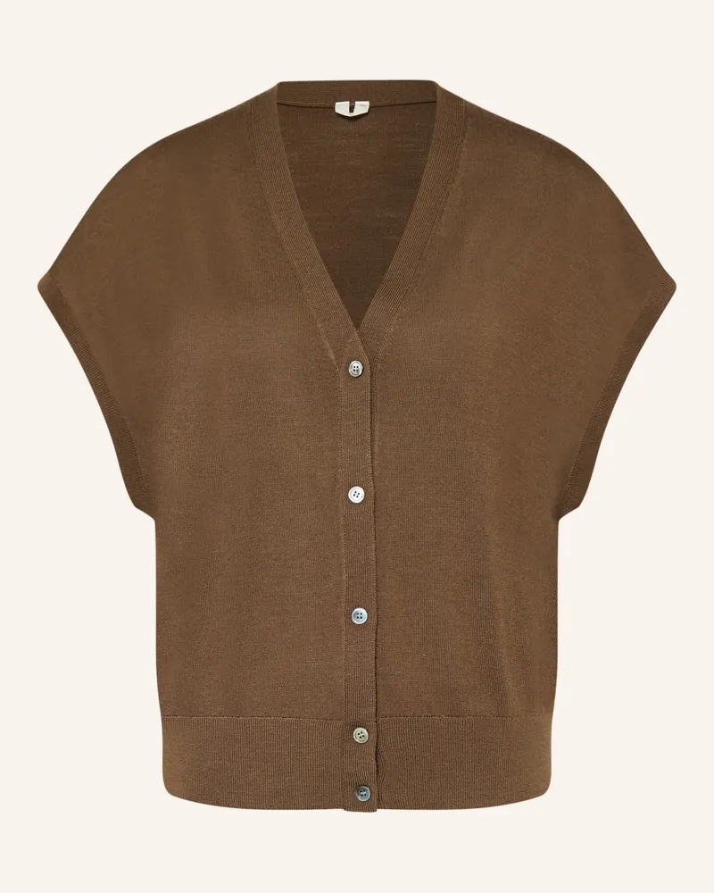 Arket Strickweste Oliva braun Braun