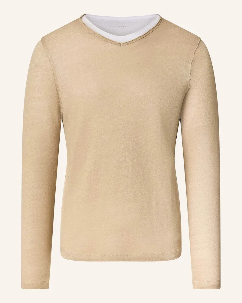 KIEFERMANN T-Shirt Florianis Aus Leinen gruen Khaki