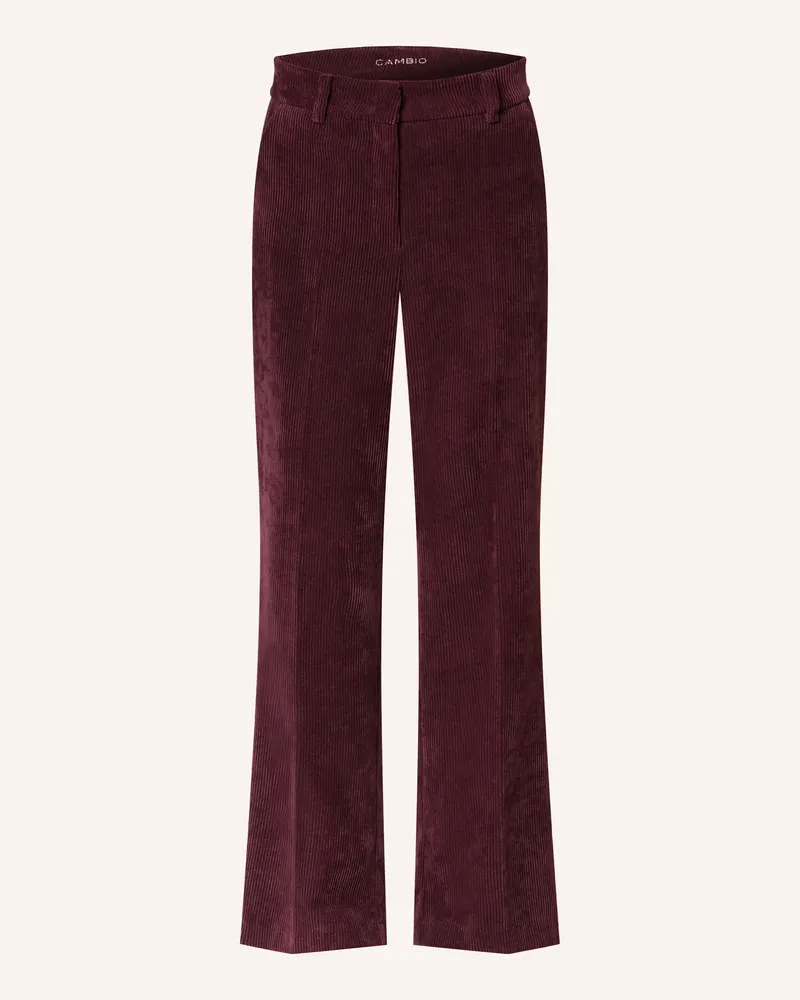 Cambio Marlenehose Amelie Aus Cord rot Dunkelrot
