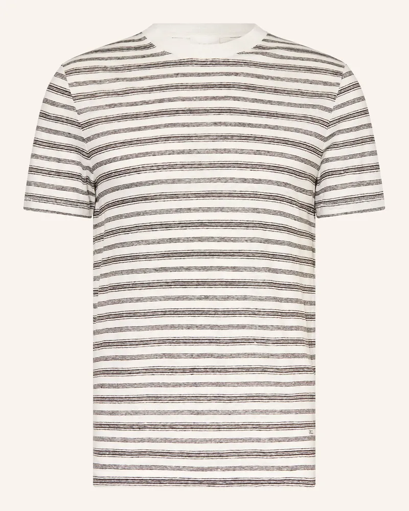 A.P.C. T-Shirt Ray Aus Leinen braun Ecru