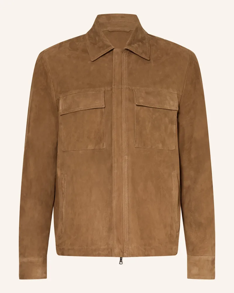 Paul & Shark Leder-Overjacket braun Braun