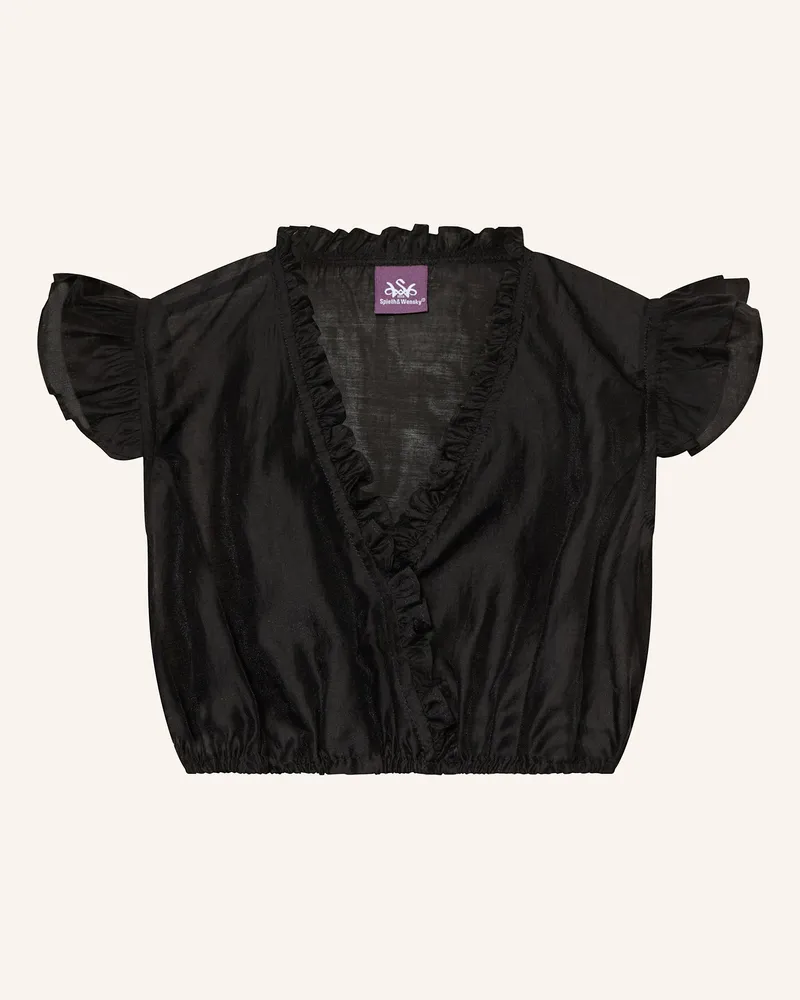 Spieth & Wensky Dirndlbluse Fran schwarz Schwarz
