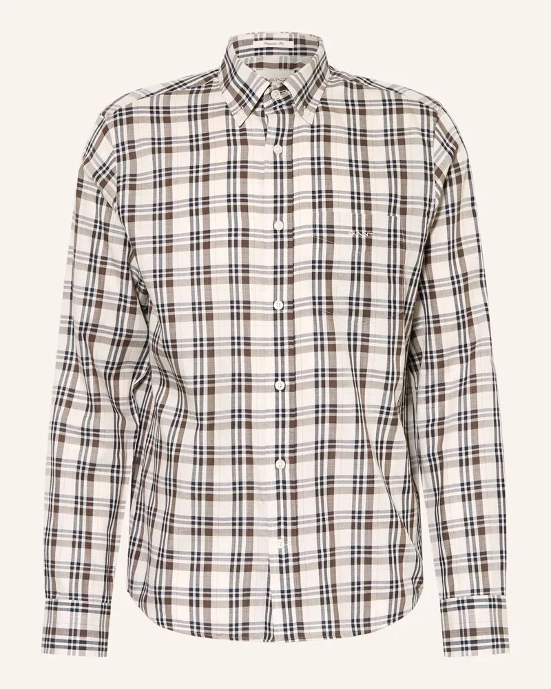 Gant Hemd Regular Fit beige Hellbraun