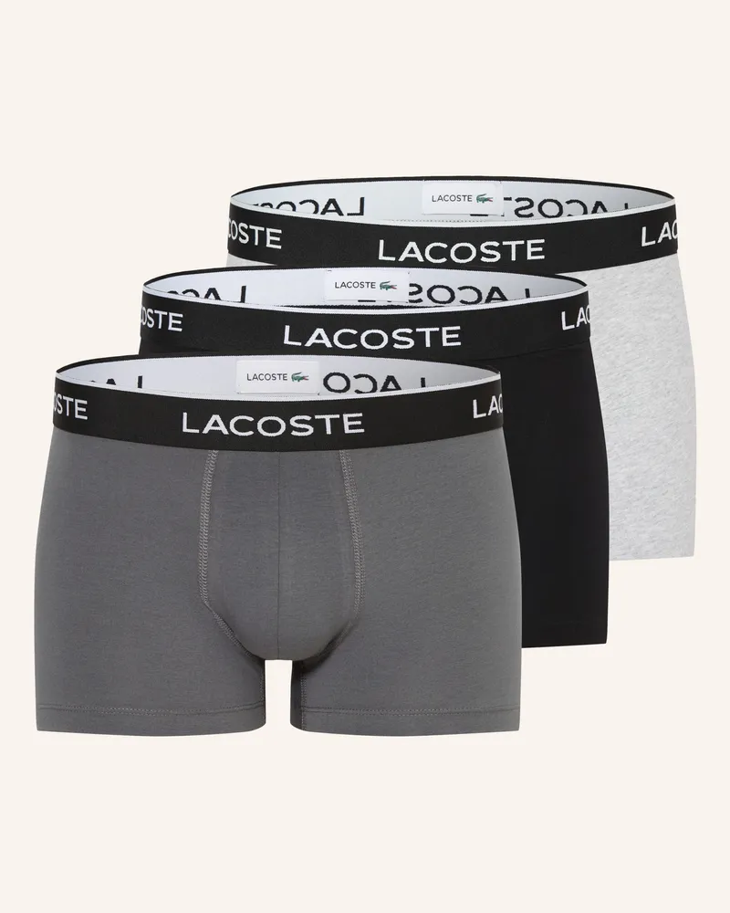 Lacoste 3er-Pack Boxershorts grau Grau