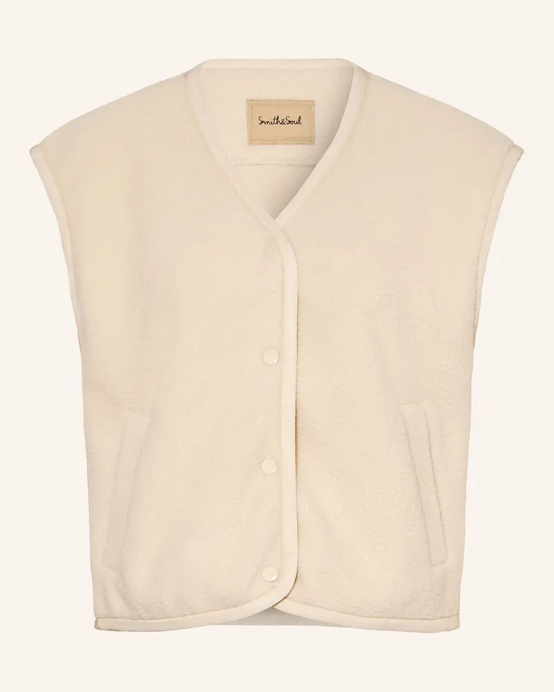 Smith & Soul Fleeceweste weiss Beige