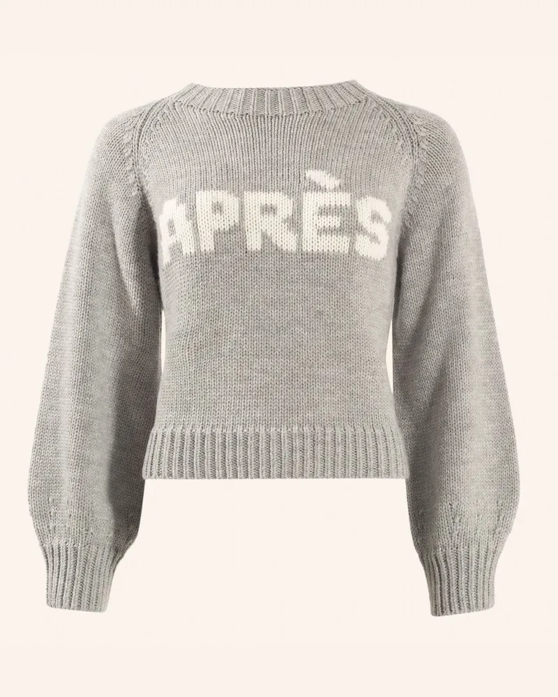 ADLYSH Pullover Rundhals Mit Aprés Detail grau Grau