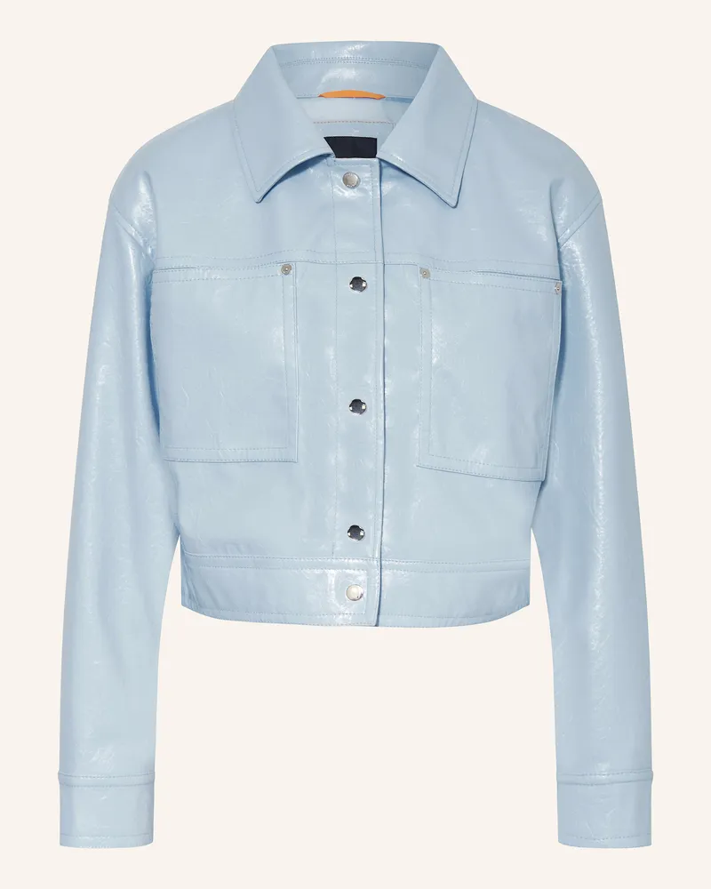 HUGO BOSS Jacke JELT in Lederoptik Hellblau