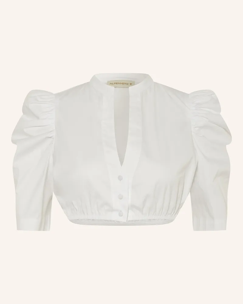 AlpenHERZ Dirndlbluse Lotta weiss Weiss